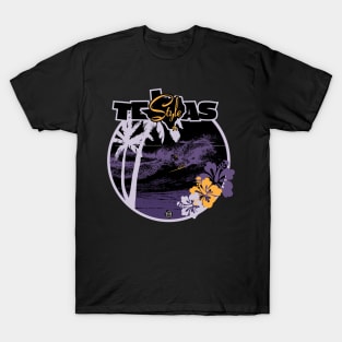 Texas Style Lone Surfer Purples T-Shirt